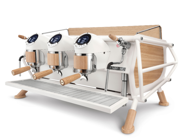 Кофемашина автоматическая SANREMO Cafe Racer Custom White & Wood 3Gr Standard Автоматические выключатели
